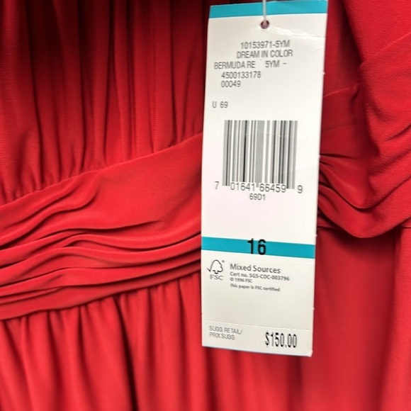 NWT JONES OF NEW YORK RED MIDI DRESS 16 - Picture 5 of 9